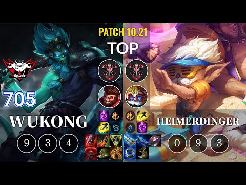 JDG 705 Wukong vs Heimerdinger Top - KR Patch 10.21