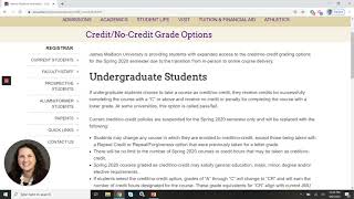 Credit/No-Credit Grading Option: Making an Informed Decision | JMU University Career Center