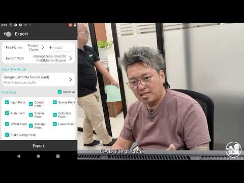 02. Data Export: CSV CAD & KML - STEC Field Master Import Export