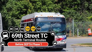 Before SEPTA Phase 1: Buses at 69th Street Transit Center North Terminal | Theseptasouth 2026!