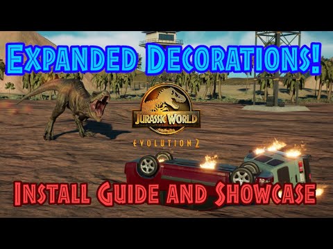 Expanded Decorations Mod - Install Guide and Showcase! - Jurassic World Evolution 2 Mods