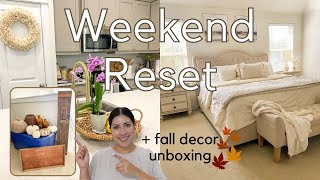 WEEKEND RESET | Sunday Reset Routine | Fall Decor Unboxing ✨