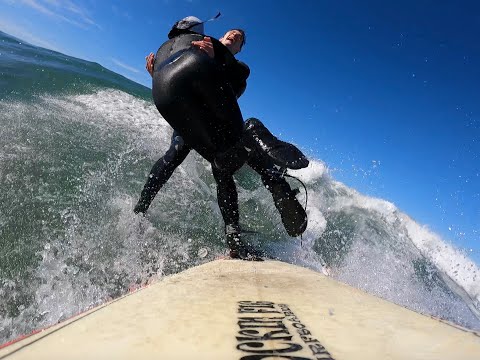 Angry Local Surfer Tackles Kook at Huntington Beach