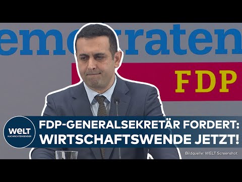 Video Thumbnail: AMPEL AM ABGRUND: Lindner-Papier zur Wirtschaftswende |Statement von FDP-Generalsekretär Djir Sarai