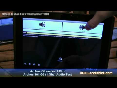 Archos 101 G9  (1 GHz) audio test