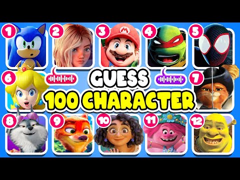 Guess 100 Character By Their Song? | Netflix Puss In Boots Quiz, Sing 1&2, Zootopia lGuess The Song?