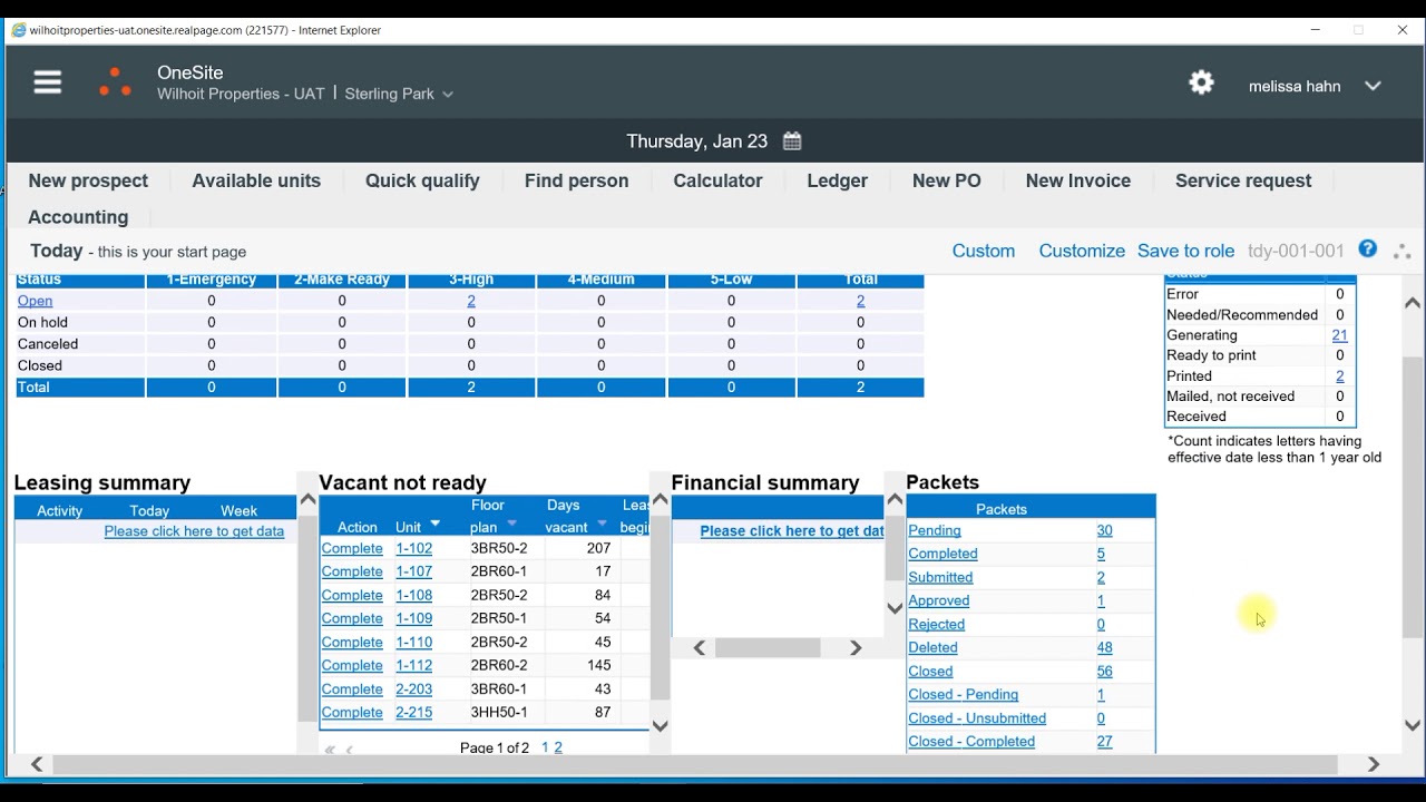 OneSite Basics and Help Overview