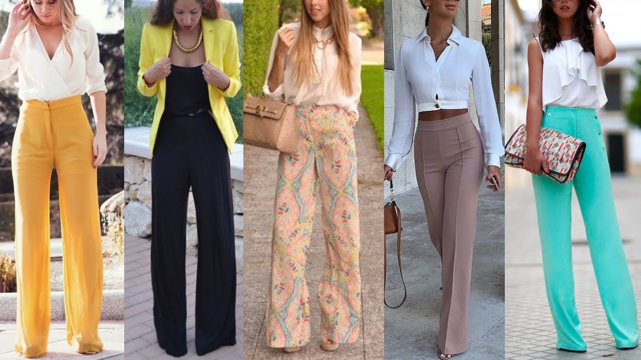 PANTALONES DE MODA ESTILO PALAZZO /COMO COMBINAR PANTALON PALAZZO COMBINACIONES CON PANTALONES