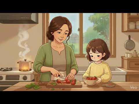 Rain on the Kitchen Window — Making Strawberry Jam at Dusk 🍓🌧 | Ghibli-Style ASMR | Slow Living