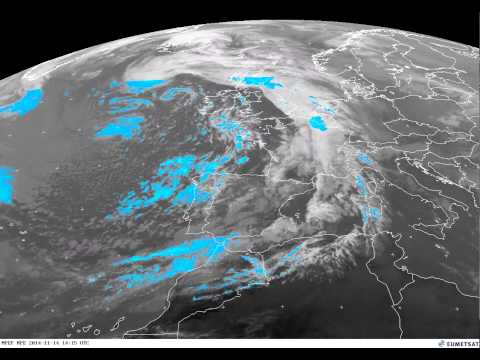 Europe percipation/clouds timelapse 14-11-2014