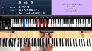 Because of You (by Keith Martin) - Piano Tutorial