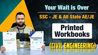 Your Wait Is Over | Printed Workbooks for SSC-JE & All State AE/JE | Civil Engineering