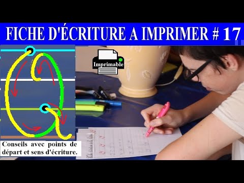 Fiche d'écriture majuscule à imprimer gratuit : Lettre Q # 17