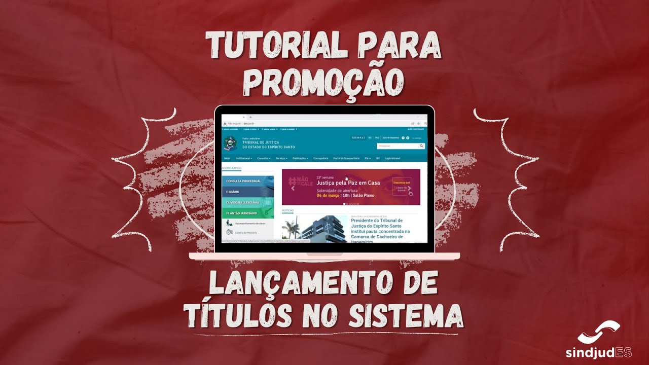 Tutorial para promoção TJES - Lançamento de Títulos no Sistema