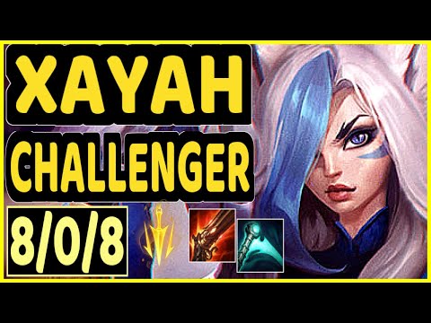 CATAN (XAYAH) - 8/0/8 KDA BOTTOM ADC CHALLENGER GAMEPLAY - KR