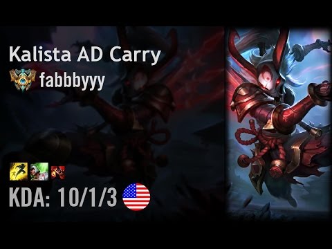 Kalista AD Carry vs Lucian - fabbbyyy - NA Challenger Patch 6.8