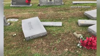 Headstones destroyed at Asheboro cemetery