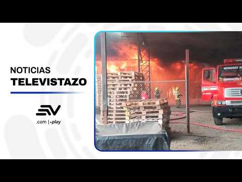 Bomberos controlan incendio en bodega de pallets en la vía Durán-Yaguachi | Televistazo | Ecuavisa