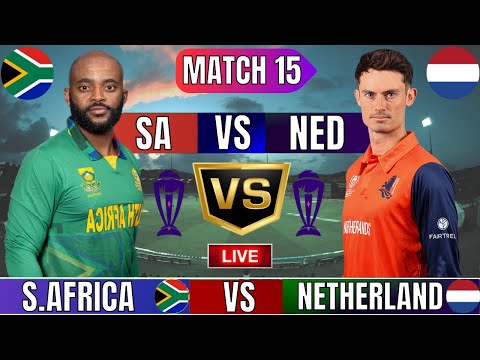 Live SA Vs NED Match Score | Live Cricket Match Today | SA vs NED live 1st innings #livescore