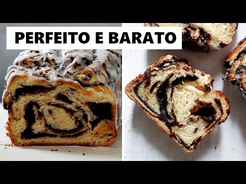 Pão doce mesclado de chocolate super fácil /vegano e delicioso