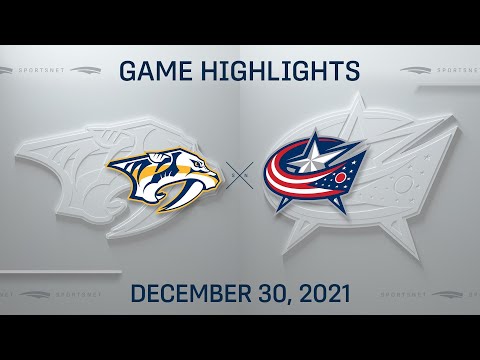 NHL Highlights | Predators vs. Blue Jackets - Dec. 30, 2021