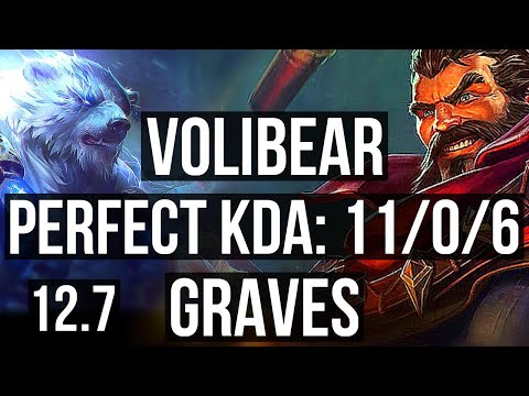 VOLIBEAR vs GRAVES (JNG) | 11/0/6, Legendary, Rank 8 Voli | KR Challenger | 12.7