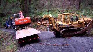 Excavator Nearly Falls Off Cliff