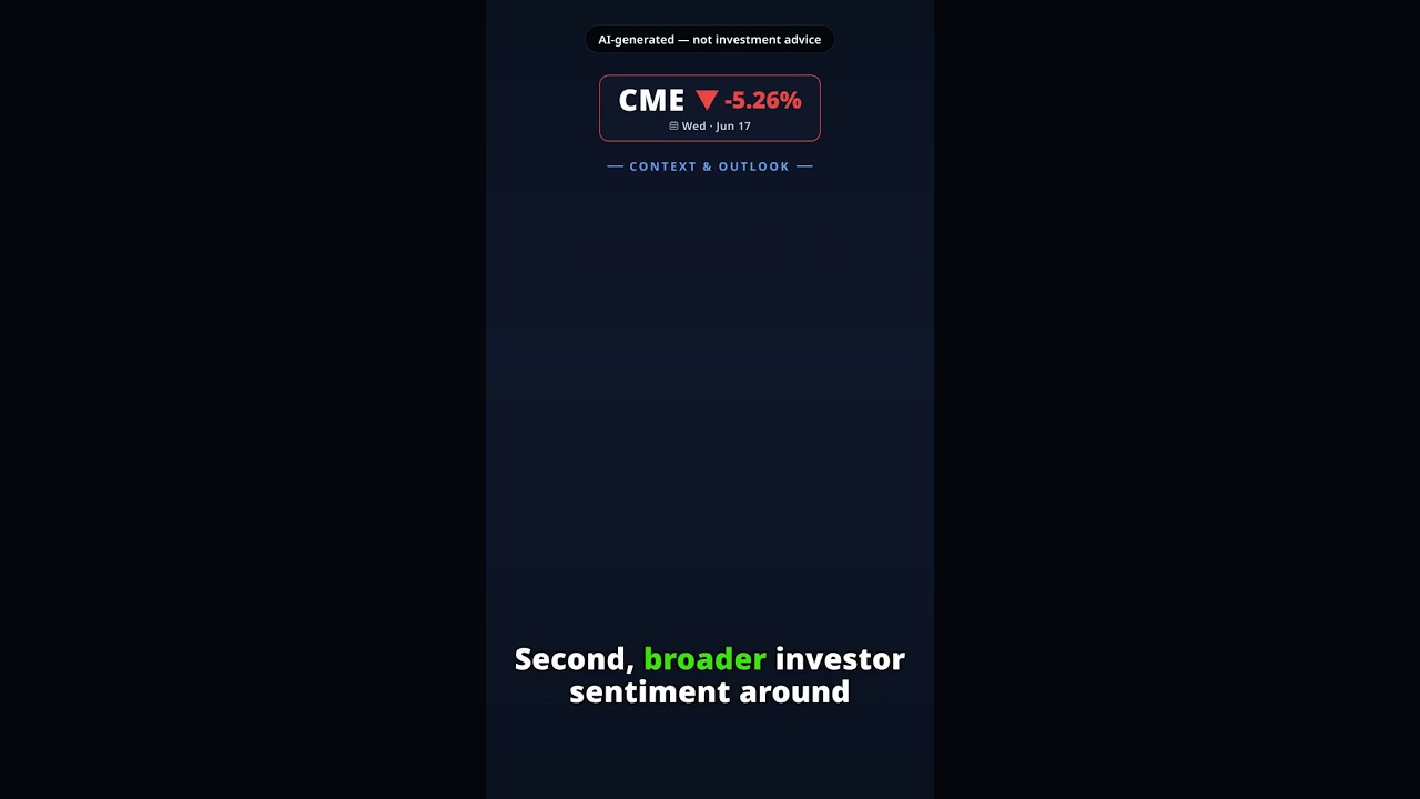 Why Is CME Group Stock Tumbling Today? CME -5.26% (Jun 17) — CEO Transition Announcement