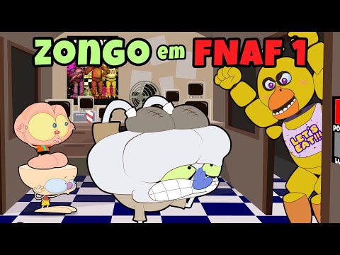 Mongo e Drongo levam Zongo a Five Nights at Freddy's - FNAF 1 - desenho animado