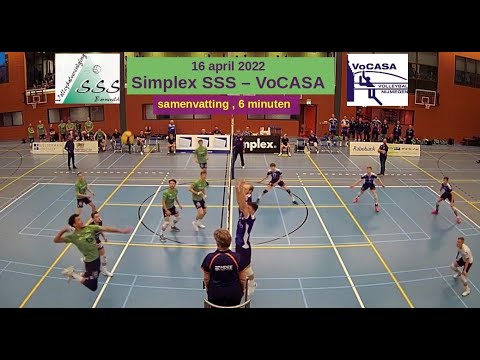 2022-04-16 Simplex SSS - VoCASA (samenvatting, 6 min) Eredivisie Heren Volleybal