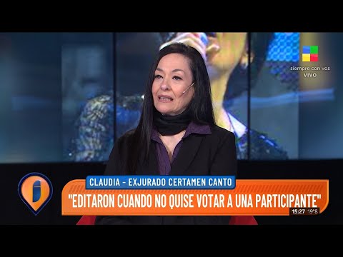 Claudia Carenzio enfurecida con el reality de canto