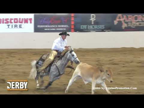 Dualin Stargun ridden by Justin E. Lawrence  - 2016 NRCHA Derby (FINALS - Cow Work, Open)