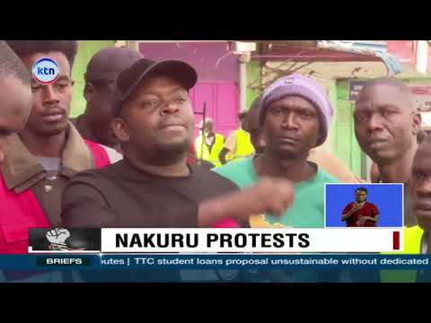 KDF soldiers deployed to battle protestors in Naivasha after torching of Kanjo police post