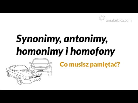Synonimy, antonimy, homonimy i homofony