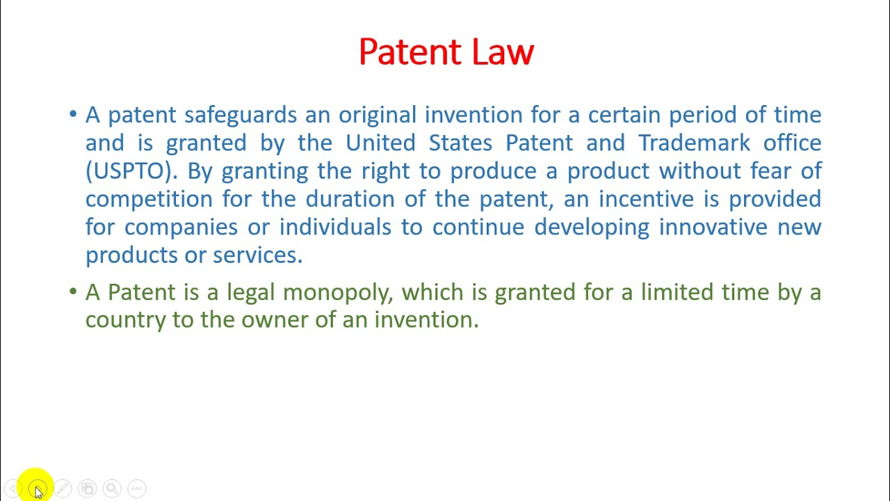Unit - 3 - Lecture 01 Intellectual Property Patent Law - Trademark Law - Copyright Law