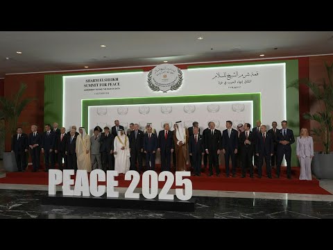 World leaders gather for a group photo at Egypt summit on Gaza | AFP