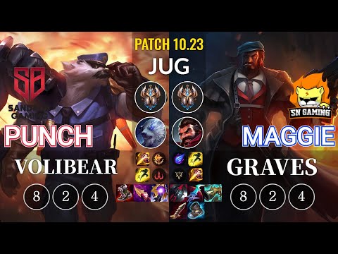 SB Punch Volibear vs SN Maggie Graves Jungle - KR Patch 10.23