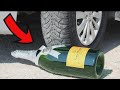 EXPERIMENT CAR VS GIANT CHAMPAGNE