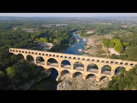 Le Pont du Gard vu du ciel - DJI Mavic