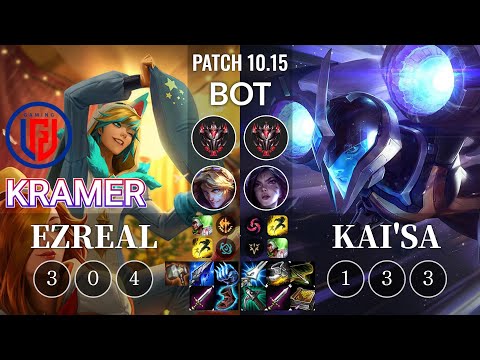 LGD Kramer Ezreal vs Kai'Sa Bot - KR Patch 10.15