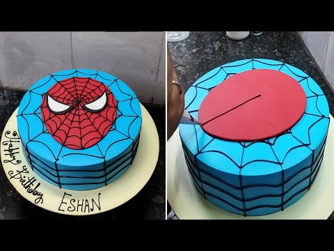 Spider Man Cake Design |Spider Man Cake Recipe |Spider Man Birthday Cake |Satisfied Spider Man Cake