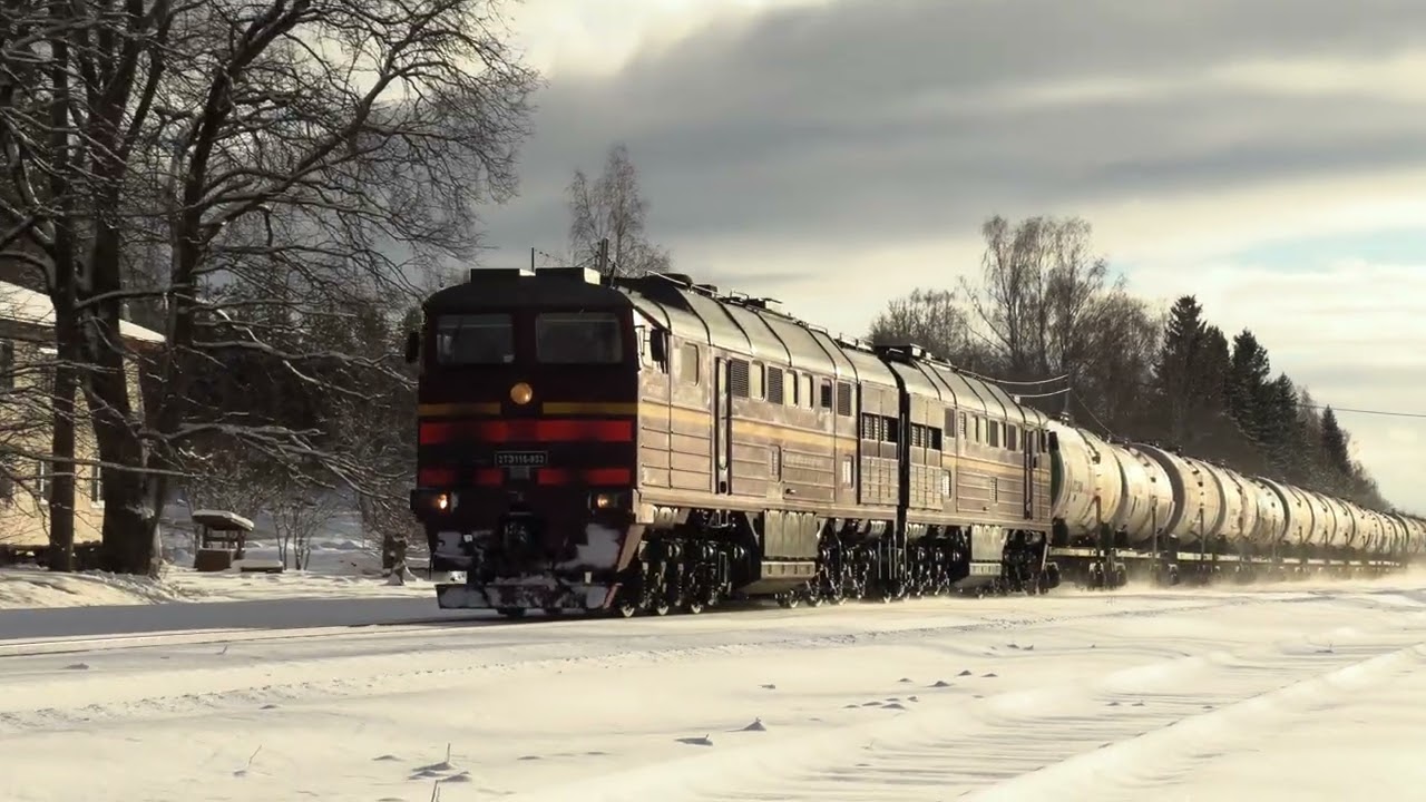 Тепловоз 2ТЭ116-933 на ст. Реола / 2TE116-933 at Reola station