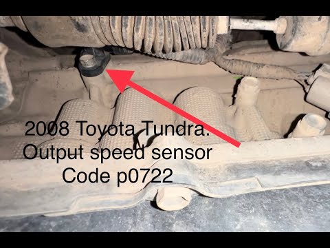2008 Toyota Tundra. How to replace output speed sensor. Code p0722 :DANIELS DIY