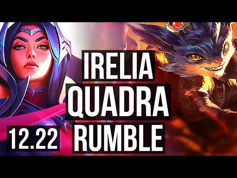 IRELIA vs RUMBLE (TOP) | Quadra, 8/1/1, Godlike, 300+ games | KR Diamond | 12.22