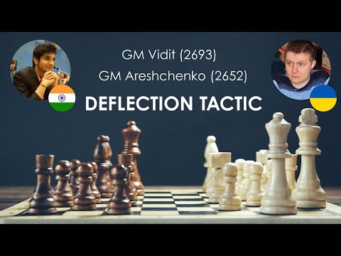 GM Vidit vs GM Areshchenko - A-Z Tactics (Deflection)
