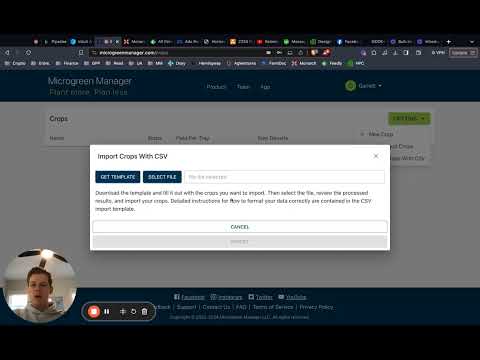 Bulk Importing Crops to Save Time!