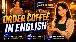 ☕️ How to Order Coffee in English | Easy English Conversation for Beginners | Café English Practice