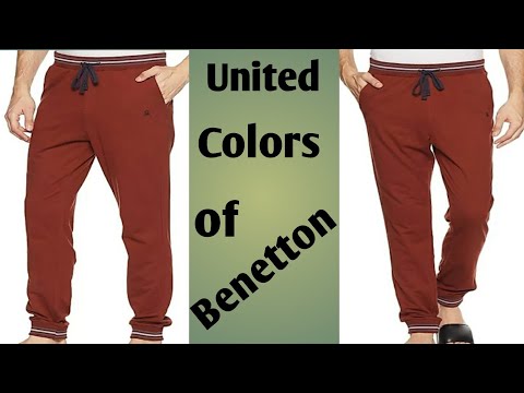 United Colors of Benetton Solid Men Maroon Track Pants