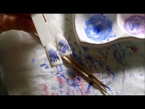 Szybkie zdobienia akwarelowe na paznokciach