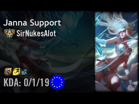 Janna Support vs Bard - SirNukesAlot - EUW Challenger Patch 6.7